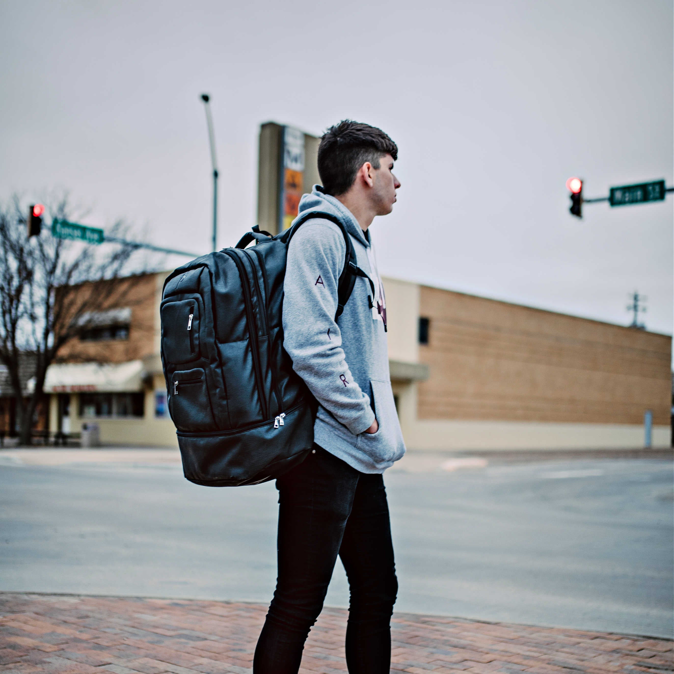 Black Leather Patented Carry-on Bag (XL Design) (Only 300 Made)