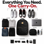 Black Leather Commuter Bag
