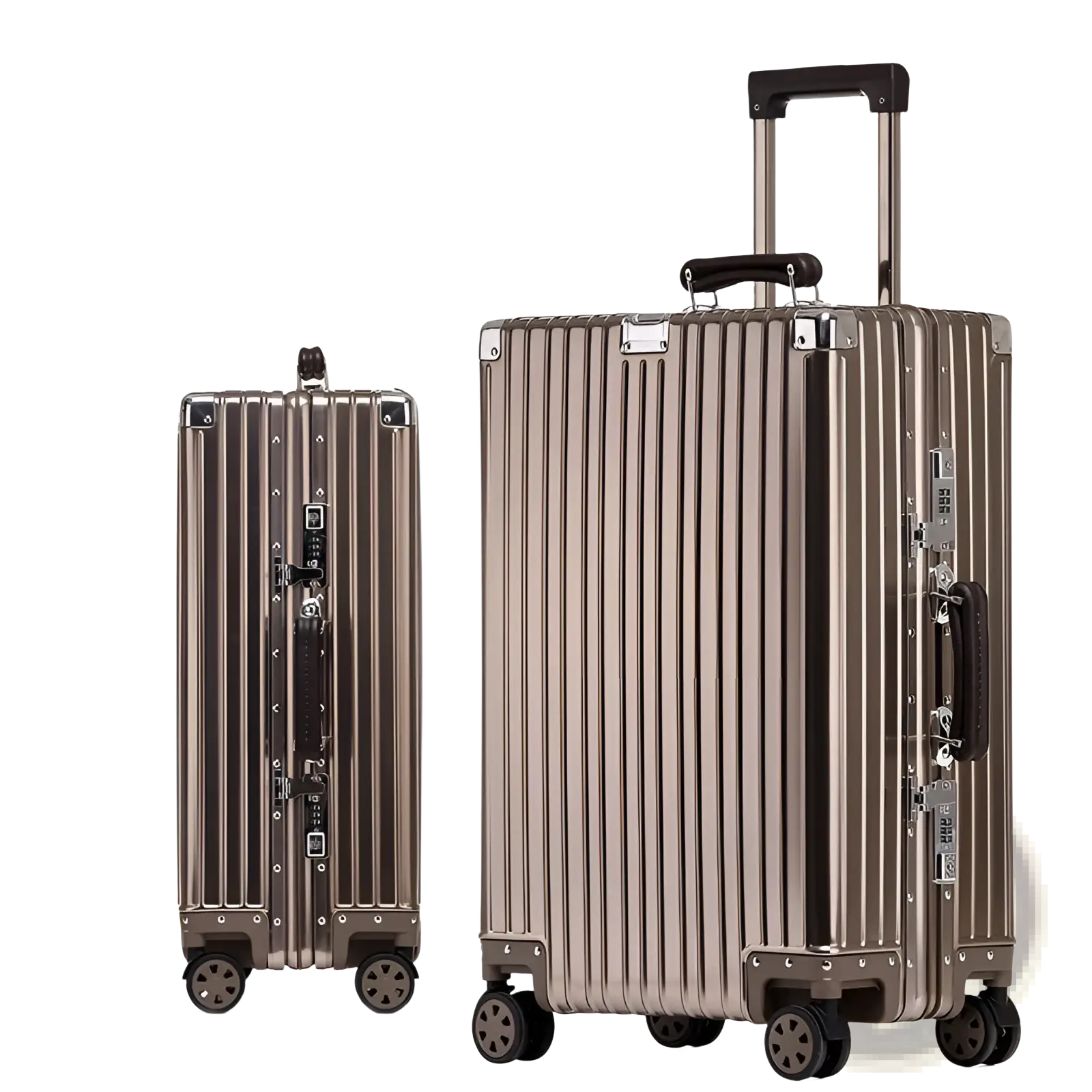 Aluminum Magnesium Luggage Hardshell Spinner Suitcase