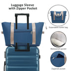 Inky Blue 12 Piece Abs Hardshell Luggage Set with Spinner Wheels