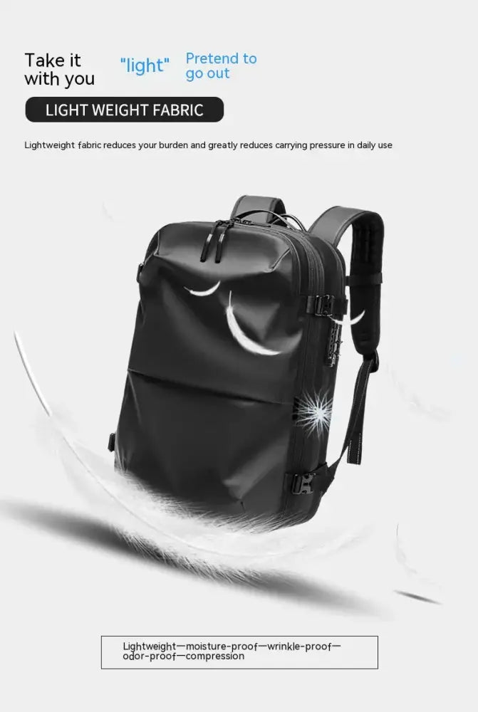 Men's Vacuum Compression 60l Expandable Travel Backpack